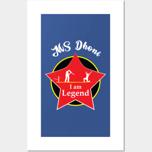 MS Dhoni - I am Legend T-shirt Posters and Art